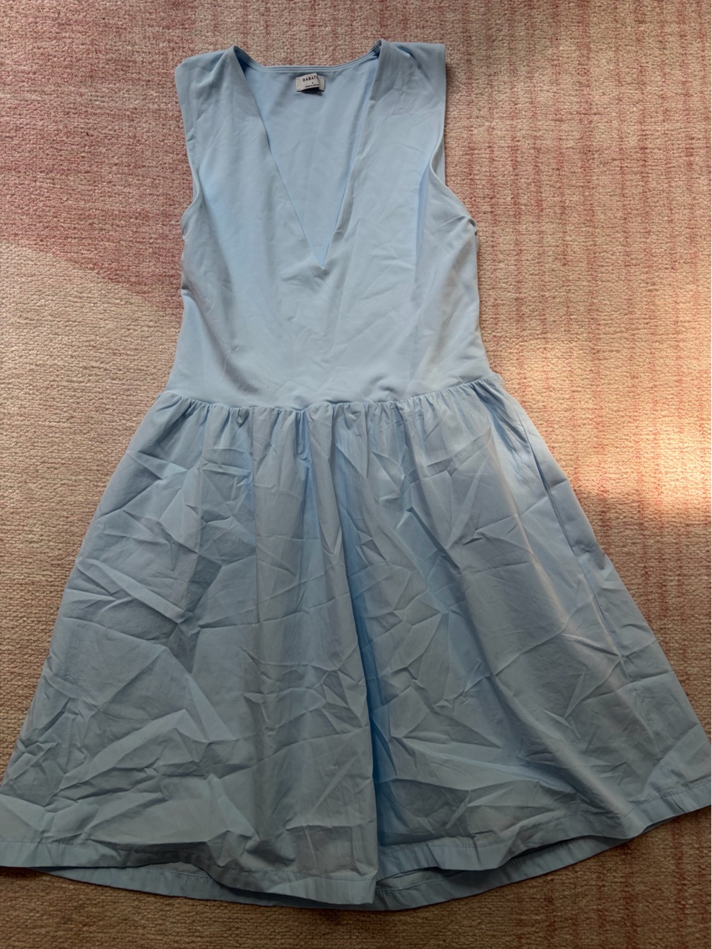 Babaton Pastel Blue Sleeveless Dress